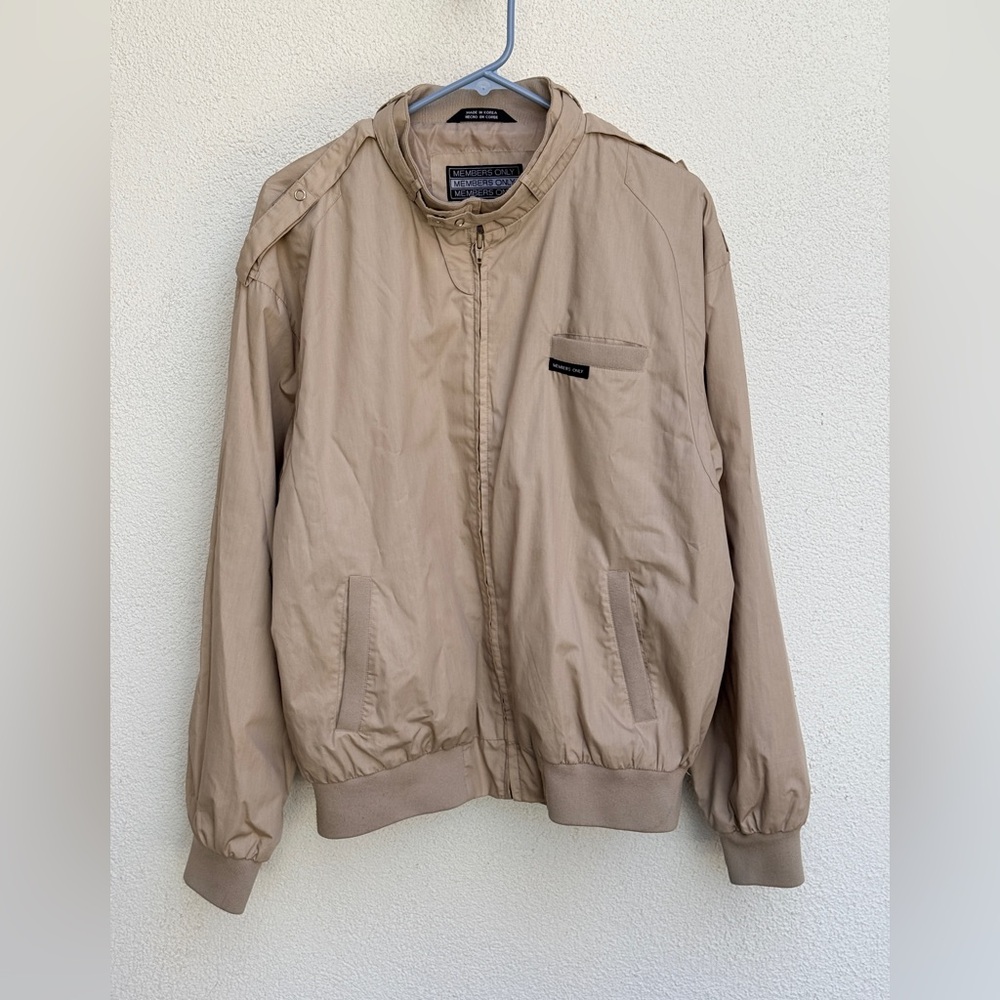 Men's Tan Members Only Jacket